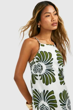 Smock Dresses|Maxi Dresses*boohoo High Neck Patterned Maxi Dress ivory