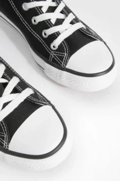 Trainers*boohoo High Top Lace Up Trainers black