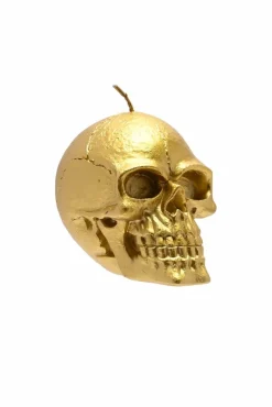Candles & Diffusers|Candles*The Novelties Company Hocus Pocus Halloween Gold Skull Shaped Candle Multi