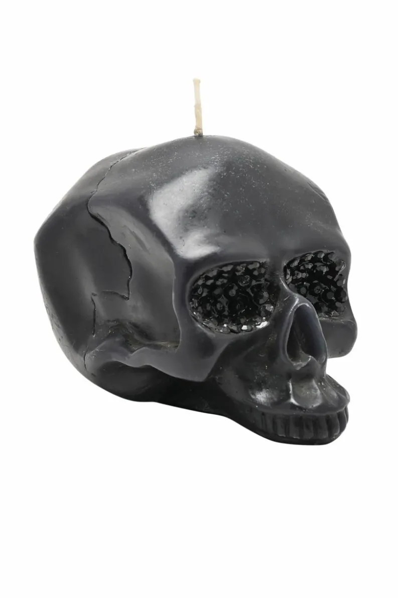 Candles & Diffusers|Candles*The Novelties Company Hocus Pocus Novelties Medium Skull Candle Black