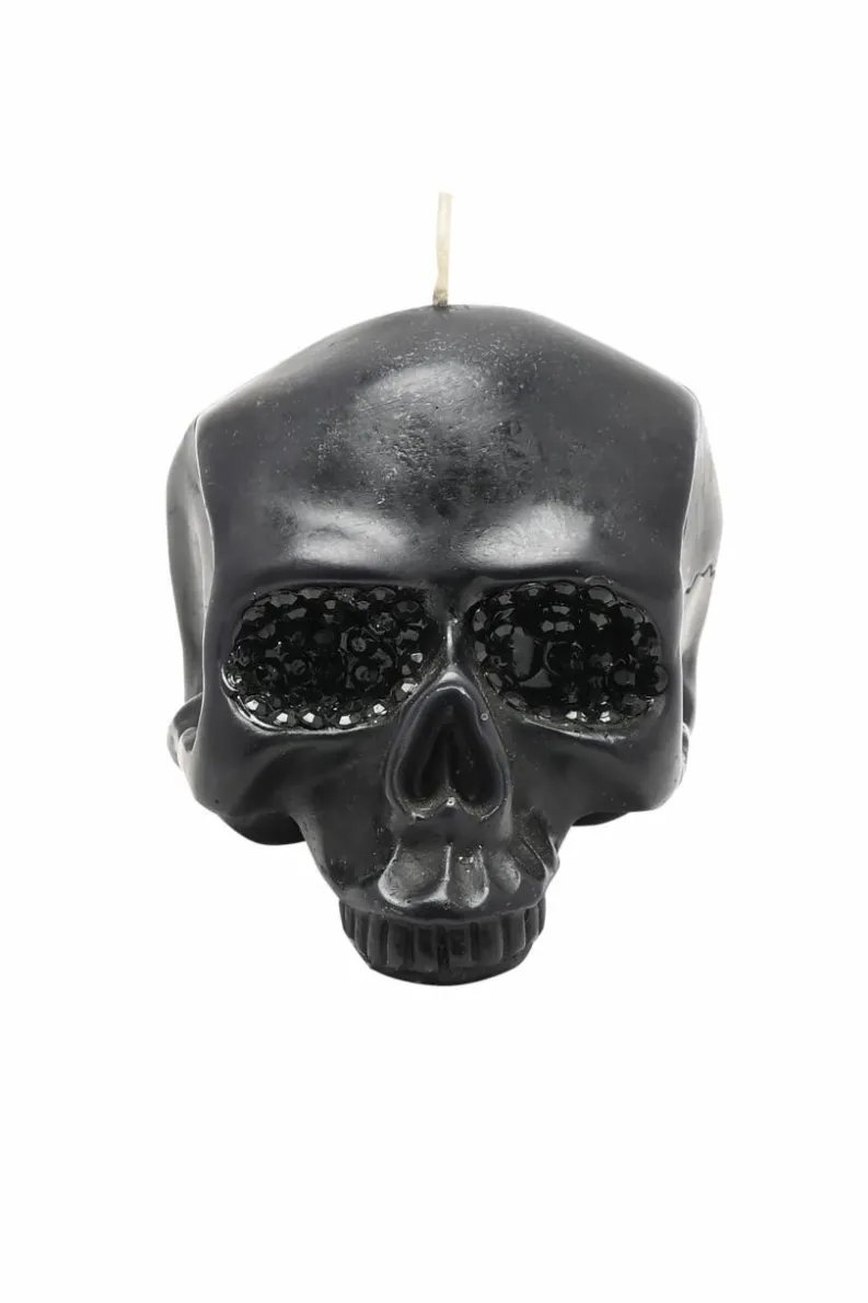 Candles & Diffusers|Candles*The Novelties Company Hocus Pocus Novelties Medium Skull Candle Black
