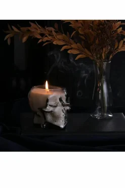 Candles & Diffusers|Candles*The Novelties Company Hocus Pocus Smoked Glass Skull Candle with Haunted House Fragrance Multi