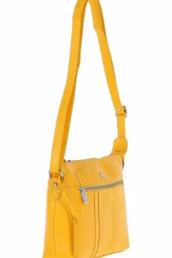 Shoulder Bags*Ashwood Leather Honey' Medium Real Leather Shoulder Bag Yellow