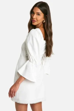 Bodycon Dresses*boohoo Hook & Eye Corset Dress white