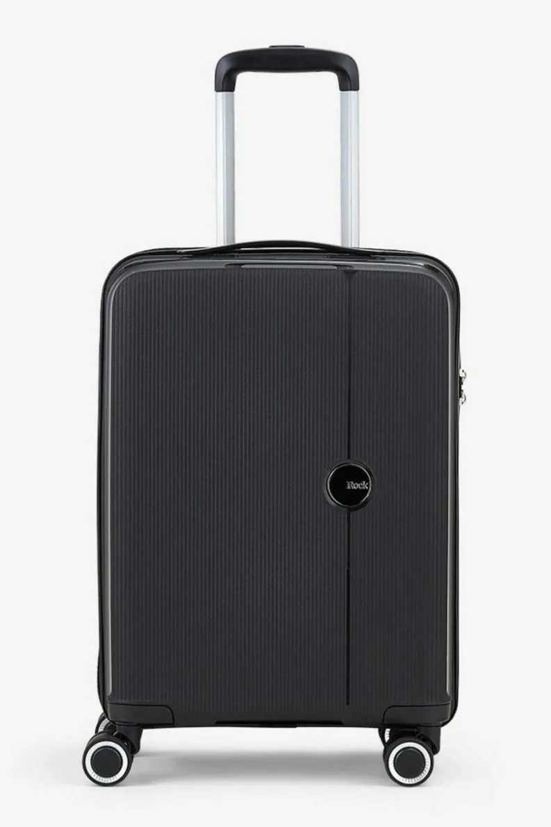Handbags*Rock Hudson 8 Wheel Hardshell Suitcase Small Black