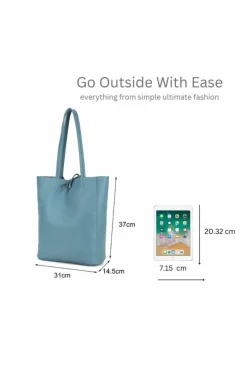 Tote Bags*Kitise 2in1 Set Large Slouch Tie Closure Tote Bag with Purse Bag Beige