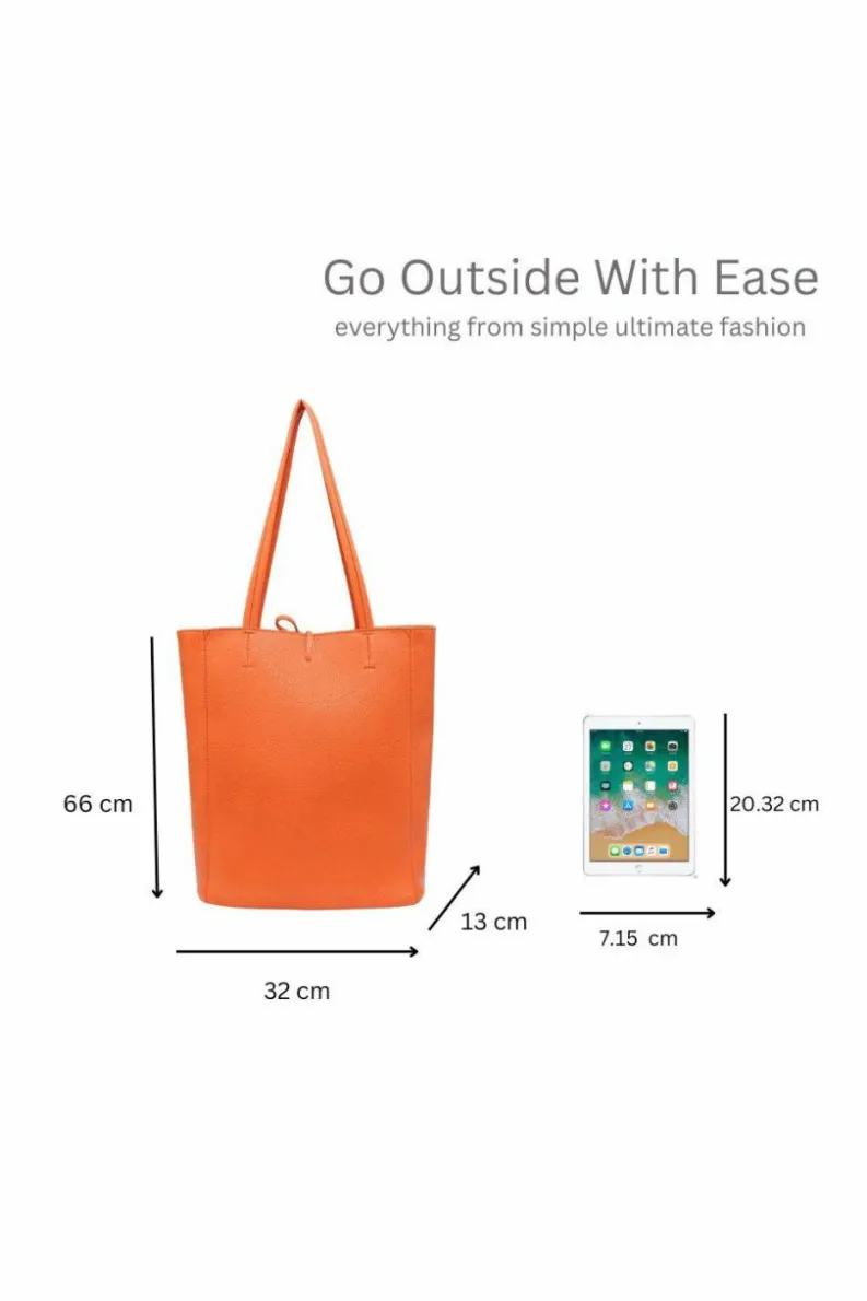 Handbags|Tote Bags*Kitise 2in1 Set Large Tie Closure Tote Shoulder Bag with Crossbody Purse Bag Beige