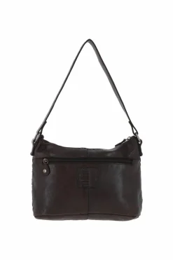 Shoulder Bags*Ashwood Leather Incanto Infinito' Vintage Woven Leather Shoulder Bag Dark Brown