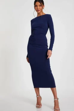 Bodycon Dresses*Quiz Ruched Midaxi Dress Indigo