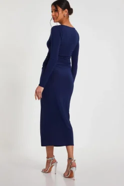 Bodycon Dresses*Quiz Ruched Midaxi Dress Indigo