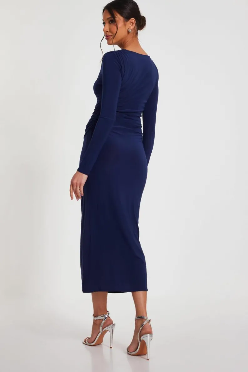 Bodycon Dresses*Quiz Ruched Midaxi Dress Indigo