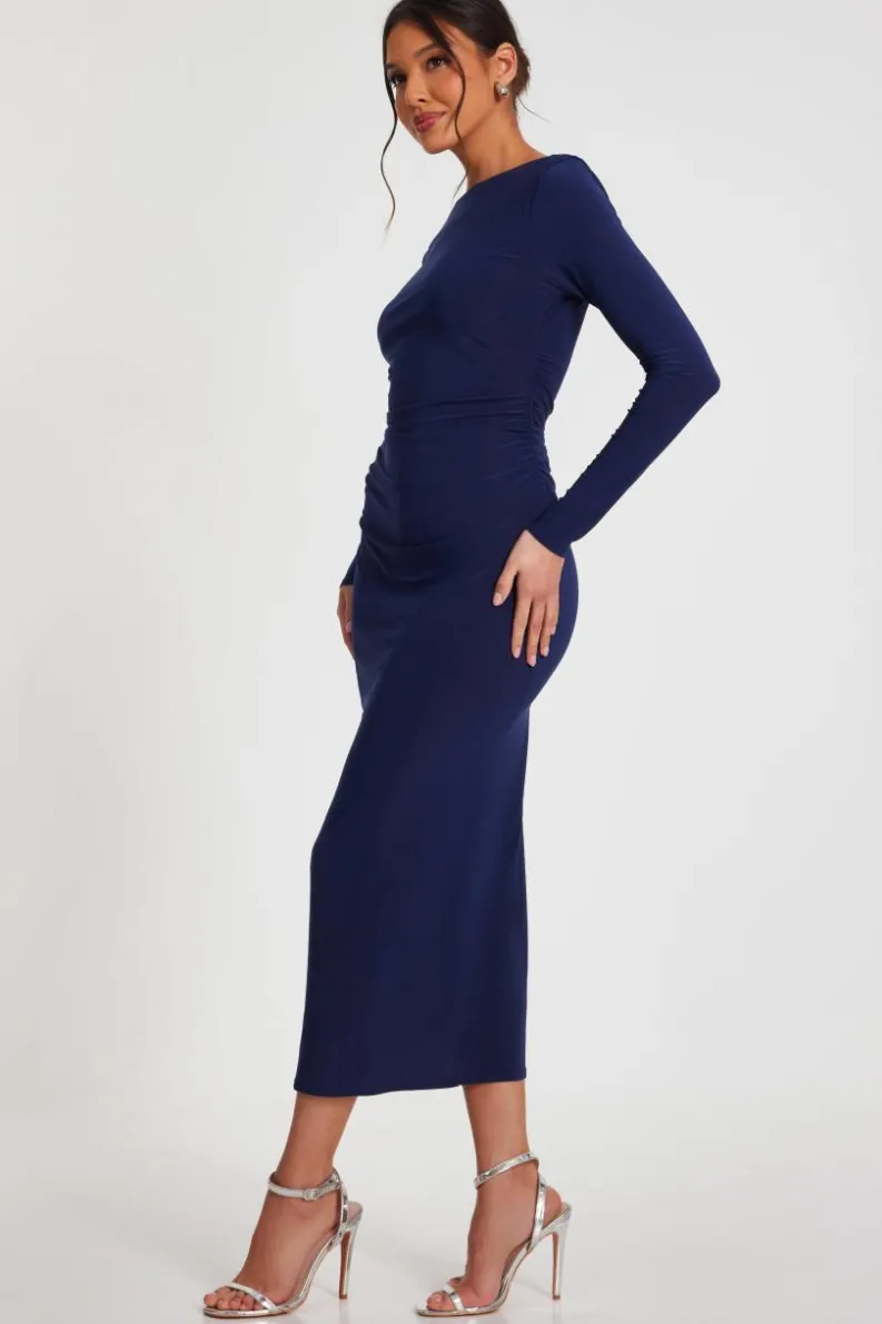 Bodycon Dresses*Quiz Ruched Midaxi Dress Indigo