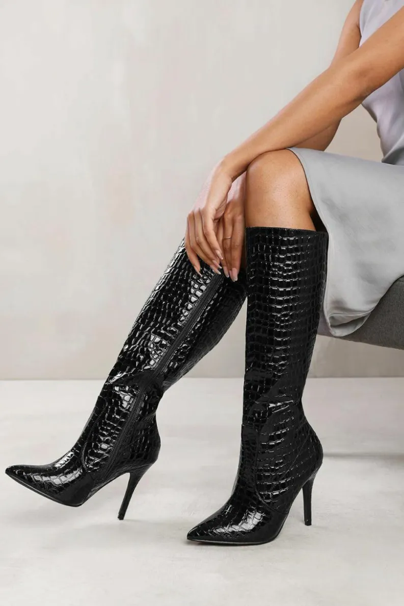Heeled Boots|All Boots*Where's That From Isabel' High Heel Calf Boot True Black