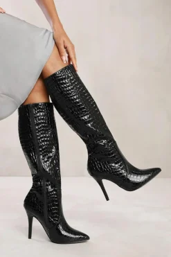 Heeled Boots|All Boots*Where's That From Isabel' High Heel Calf Boot True Black