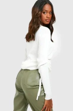 Jumpers|Jumpers & Cardigans*boohoo Ruched Side Jumper ivory