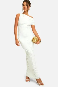 Maxi Dresses*boohoo Jacquard Floral Twist Strap Maxi Dress ivory