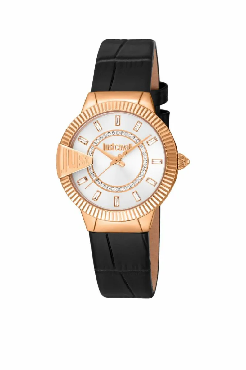 Watches*Just Cavalli JC1L256L0035 Glam Chic 32mm Quartz Watch Black