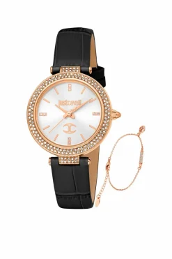 Watches*Just Cavalli JC1L274L0035 Savoca 32mm Quartz Watch Black