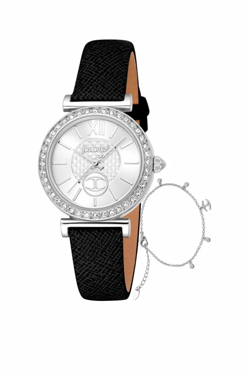 Watches*Just Cavalli JC1L273L0015 Varenna 30mm Quartz Watch Black