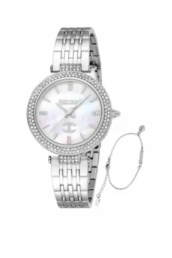 Watches*Just Cavalli JC1L274M0045 Savoca 32mm Quartz Watch Silver