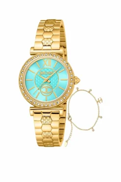 Watches*Just Cavalli JC1L273M0065 Varenna 30mm Quartz Watch Gold