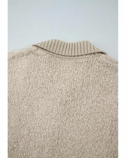 Cardigans*Azura Exchange Jet Stream Collared Drop Shoulder Button Up Cardigan with Pocket Multi