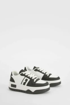 Trainers*boohoo Jumbo Lace Panelled Chunky Trainers black