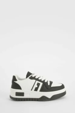 Trainers*boohoo Jumbo Lace Panelled Chunky Trainers black