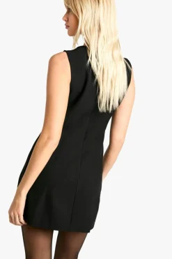 Skater Dresses|Suits & Tailoring*boohoo Keyhole Pleated Tailored Mini Dress black