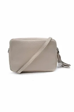 Cross-Body Bags|Handbags*Kitise Small Slim Genuine Italian Leather Tassel Crossbody Bag Beige