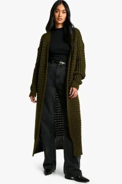 Cardigans|Knitwear*boohoo Knit Longline Cardigan khaki