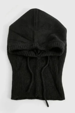 Hats & Gloves|Hats & Gloves*boohoo Knitted Cosy Hood black