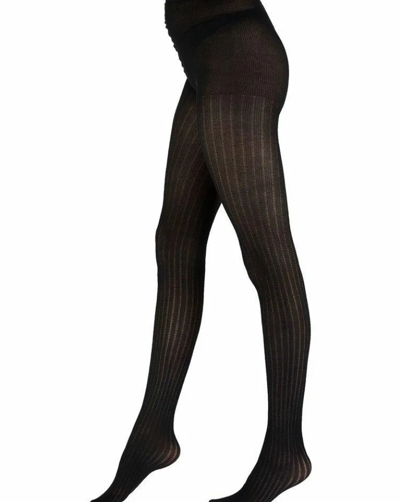 Tights & Socks|Tights & Socks*Pretty Polly Knitted Opaques Rib Tights - Black