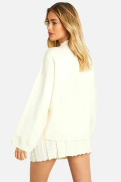 Oversized Jumpers|Jumpers*boohoo Knitted Oversized Jumper cream