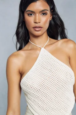 Knitted Tops*MissPap Knitted Scarf Top cream