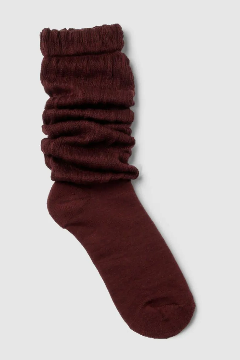 Tights & Socks|Tights & Socks*boohoo Knitted Slouchy Socks burgundy