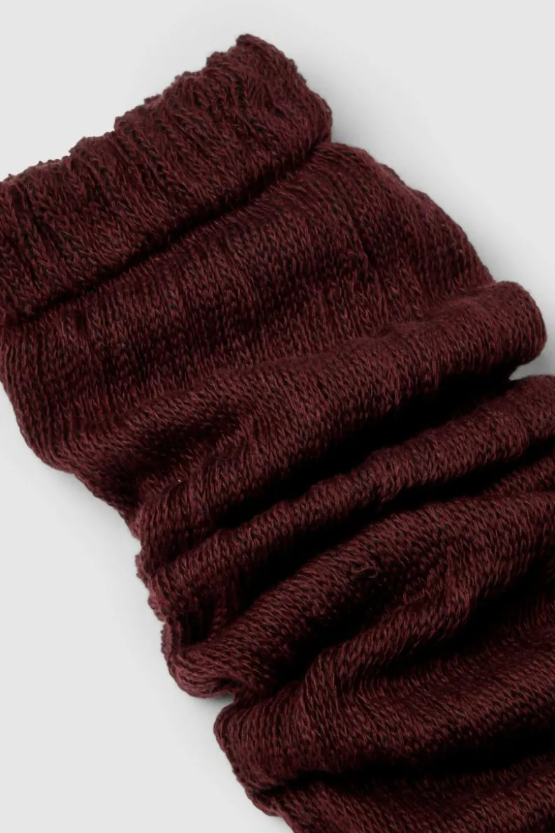 Tights & Socks|Tights & Socks*boohoo Knitted Slouchy Socks burgundy