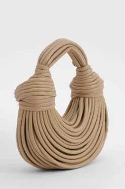 Handbags*boohoo Knot Detail Strappy Grab Bag nude