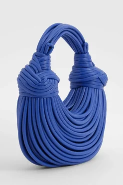 Handbags*boohoo Knot Detail Strappy Grab Bag cobalt