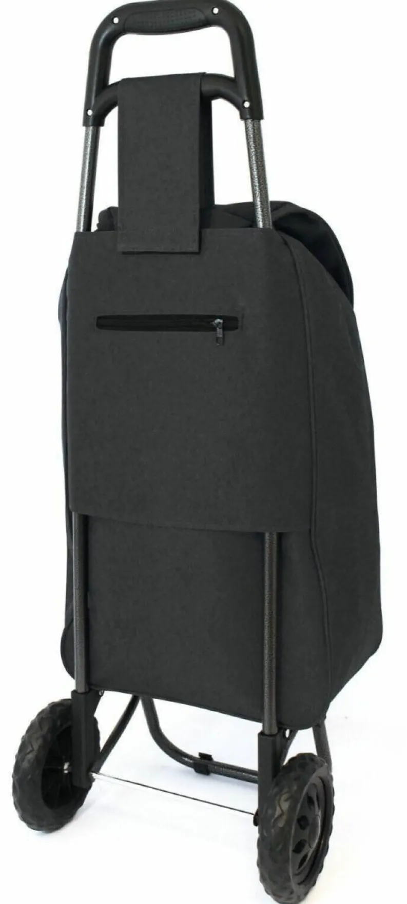 Handbags*Infinity Leather 40L Lightweight Wheeled Folding Durable Cart Strong Grocery Bag Shopping Trolley Black