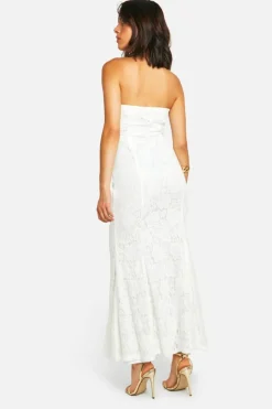 Bodycon Dresses|Maxi Dresses*boohoo Lace Corset Maxi Dress white