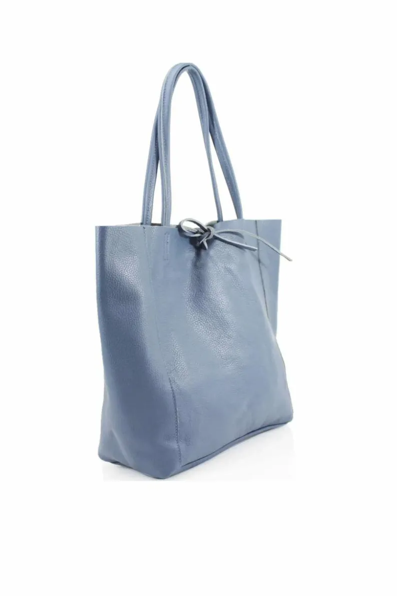 Handbags|Tote Bags*Kitise Large Genuine Italian Soft Leather Tie Closure Tote Bag Beige