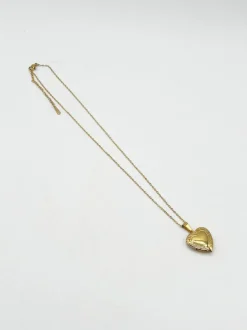 Necklaces*SVNX Large Heart Locket Necklace in Gold