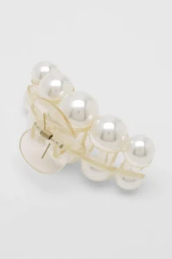 Hair Accessories*boohoo Large Pearl Claw Clip white