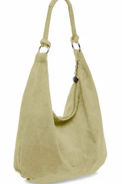 Shoulder Bags|Handbags*Kitise Large Slouch Italian Suede Suede Hobo Tote Shoulder Bag Beige