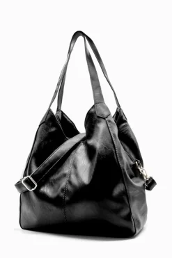 Shoulder Bags|Handbags*Kitise Large Slouch Triple Compartments Shoulder Bag Black