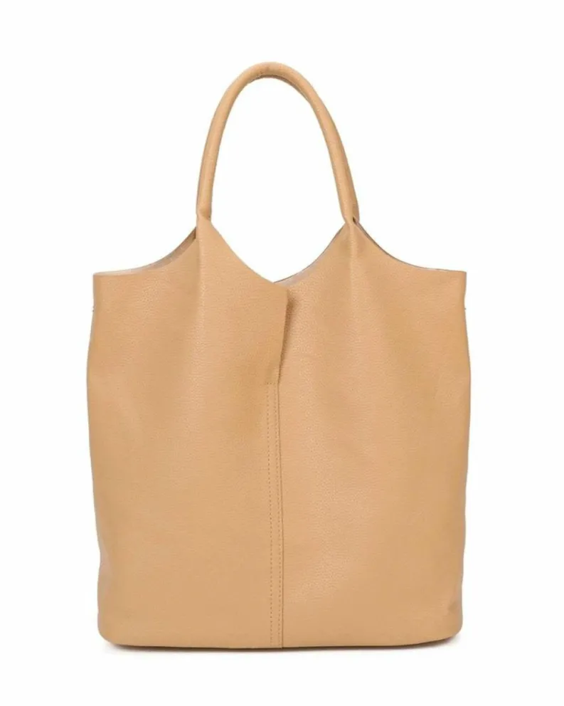 Tote Bags*Kitise Large Slouchy Tote Bag With Small Purse Organiser & Detachable Shoulder Strap Beige