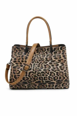 Tote Bags*Kitise Large Stylish Leopard Print Tote Handbag With Shoulder Stap Bag Black