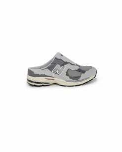 Trainers*New Balance Leather and Synthetic Sneakers with Rubber Sole Grey