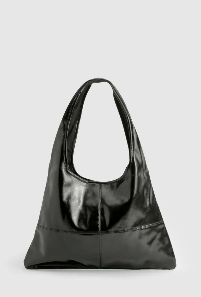 Shoulder Bags|Handbags*boohoo Leather Look Slouchy Tote Bag black